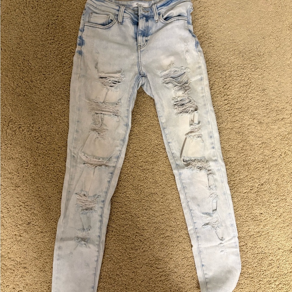 KanCan Light Blue Distressed Skinny Jeans